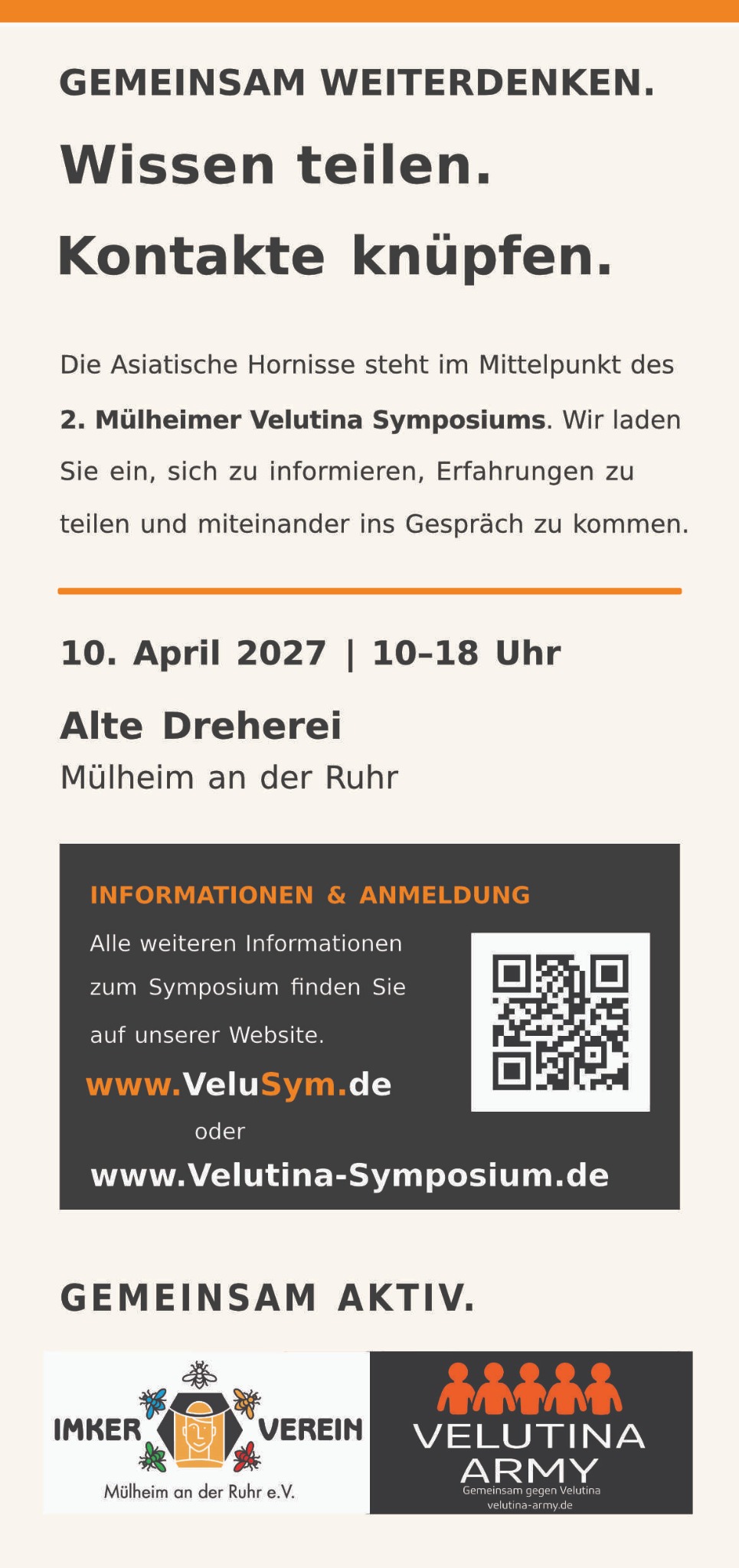 Veranstalter: Imkerverein Mülheim an der Ruhr e. V. und Velutina Army